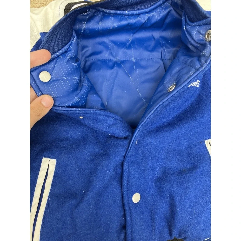 Vintage Indianapolis Colts Reebok Wool Varsity Coat Jacket  Team NFL Boys 8-10